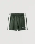ATHLETICA" LACE SOCCER SHORTS FOREST