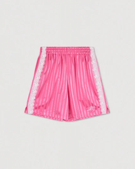 ATHLETICA" LACE SOCCER SHORTS PINK