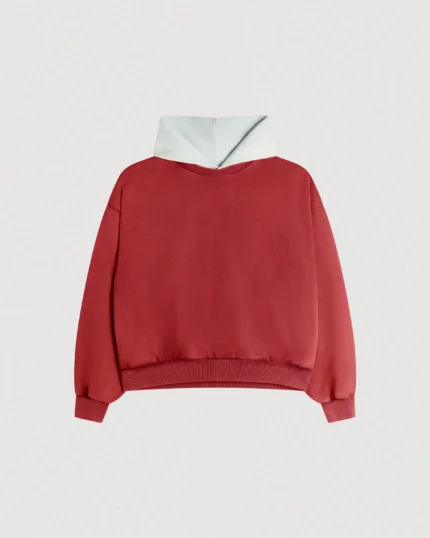 ROCKY” LAYERED HOODIE BRICK