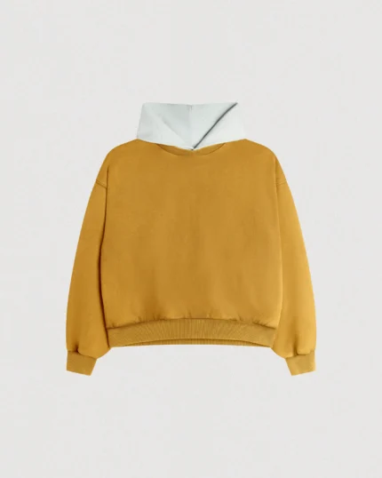 ROCKY" LAYERED HOODIE MUSTARD