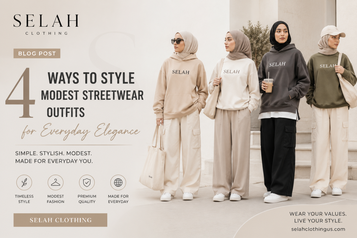 woman wearing selah clothing modest streetwear outfits
